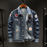 Factory Outlet Spot Cross -Border Large -Size Jacket Denim Fashion MenS Youth New Manufacturer