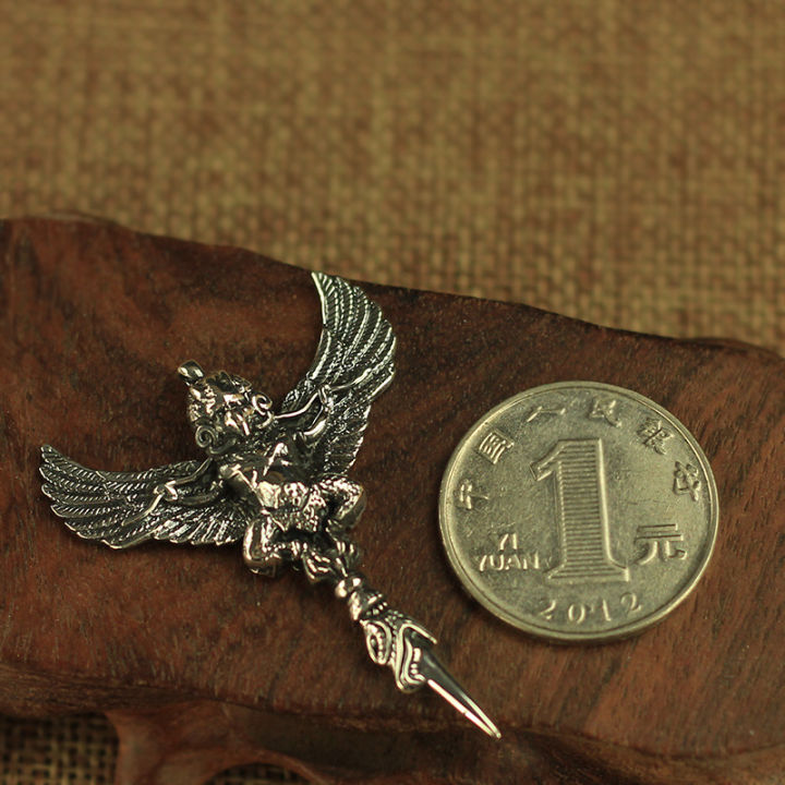 fast-delivery-ร็อคจี้รูปนกปีกสีทอง-เครื่องประดับทิเบตสำหรับชาวพุทธจี้รูปนก-ร็อคสร้อยคอทองแดงทิเบต