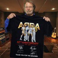 Hot sale ABBA Rock Band Heavy Metal graphic Mens 100% Cotton Round Neck Short Sleeve T-Shirt  Adult clothes