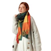 【Miki Xinyuan】 Women 39; S ScarfImitation CashmereMuffler LadiesWool Wrap Wide Lattices Long Shawl BlanketWarm