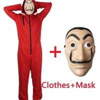 Olliles Unisex สำหรับ Salvador Dali La Casa de papel เงิน Heist คอสเพลย์ฮาโลวีนเครื่องแต่งกาย