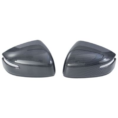Carbon Fiber Style Mirror Cover Trim for Toyota Land Cruiser LC300 2022 2023 Car Accessories Parts Component