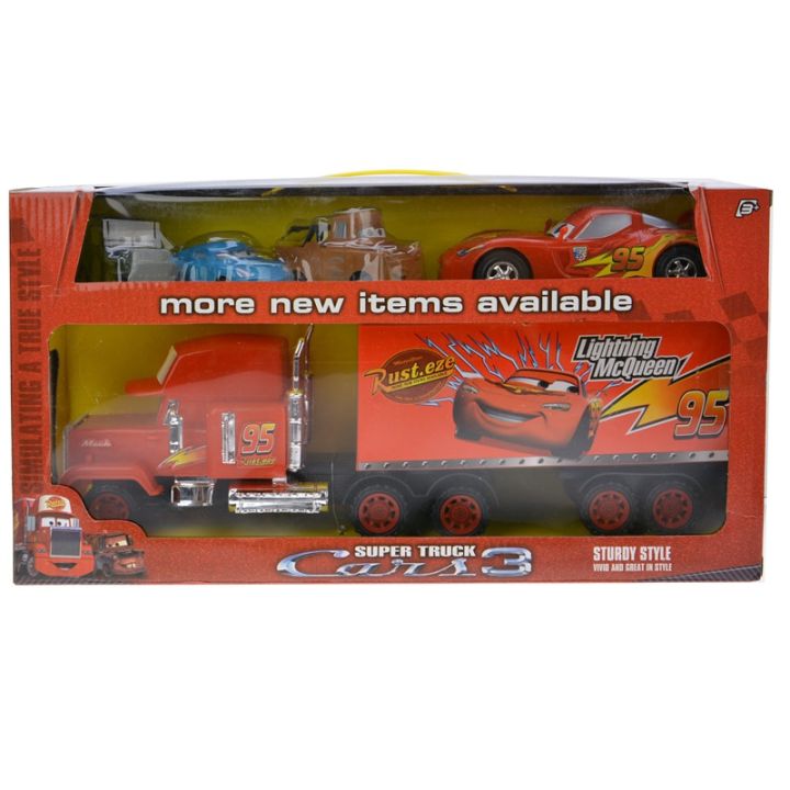 Xe Tải Disney Pixar Cars 3 Super Truck Lightning Mcqueen Sarge Mater Mack  Truck Đồ Chơi Xe Mô Hình Bằng Nhựa 1:55 Cho Bé Trai 