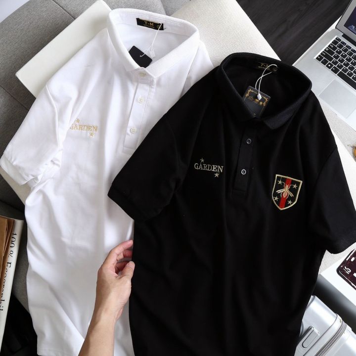 ORDER] Áo thun polo Gucci màu trắng cổ đen