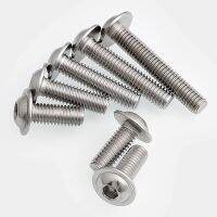 1/5/10/50pcs M3 M4 M5 M6 M8 A2 304 Stainless Steel Hex Hexagon Socket Allen Half Round Button Flange Head With Washer Screw Bolt Screw Nut Drivers