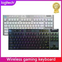 Logitech คีย์บอร์ดเล่นเกมรุ่น G913 TKL,คีย์บอร์ดไร้สายความเร็วเบาไร้กุญแจ RGB เหมาะสำหรับผู้เล่นกีฬา E-Sports