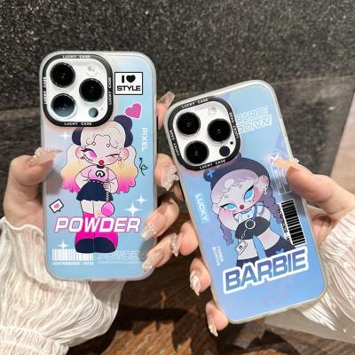 【สำหรับ iPhone】อ่อนนุ่ม หญิงสาวน่ารัก เคสโทรศัพท์ลายการ์ตูนน่ารัก for iPhone 14 13 12 11 ProMax 8 7 Plus X XR XS SE 2020 Shockproof Soft