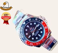 AMERICA EAGLE Watch นาฬิกาข้อมือสุภาพบุรุษ สายสแตนเลส รุ่น AE8007G - Silver/Black/RedBlack สินค้าพร้อมส่ง รับประกัน 6 เดือน