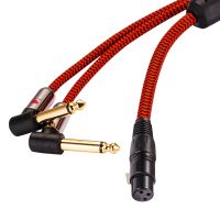 สายออดิโอไฮไฟปกติ XLR ตัวเมีย3พินเป็นแบบคู่6.35มม. สำหรับคอนโซลคุมเสียงมุมเสียง14 "สายแจ็คเป็น XLR 1ม. 2ม. 3M 5ม. 8ม.