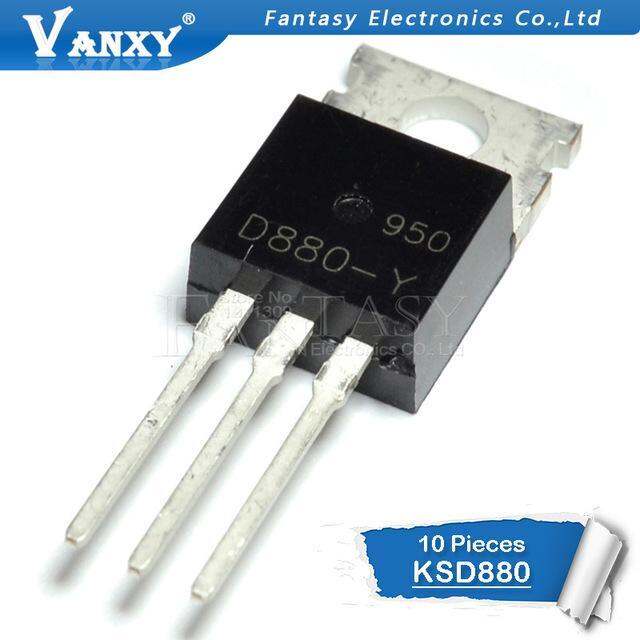 10pcs KSD880 TO-220 D880 KSD880-Y KSD880Y NPN transistor 3A 60V ...