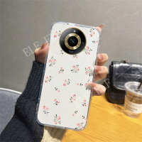 เคสโทรศัพท์ลายดอกไม้และต้นไม้สำหรับ OPPO Realme 11 / 11 Pro/ 11 Pro + สร้างลวดลายซิลิโคนเนื้อนิ่มโปร่งใสเคสมือถือ Realme11 Pro Plus ฝาหลัง