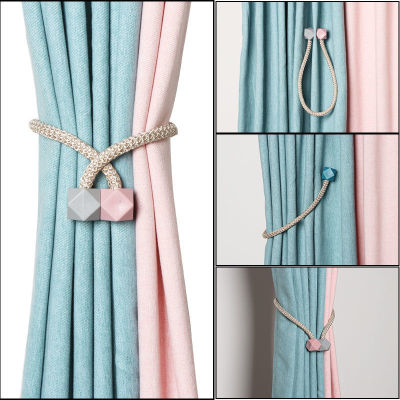 Magnetic Solid Color Curtain Hooks Tiebacks Tie Backs Buckle Clips Holdbacks Curtain Tiebacks For Living Room Bedroom Decoration
