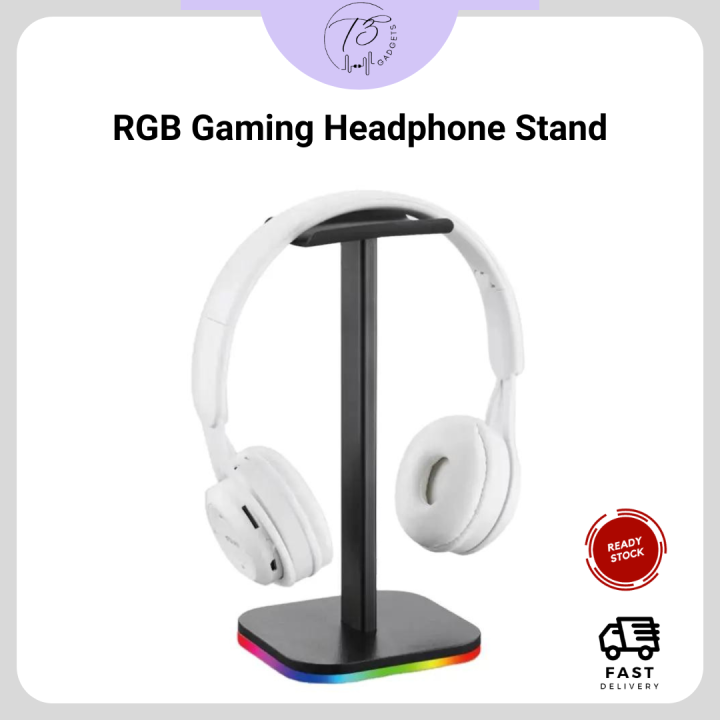 [Ready Stock] RGB Gaming Headphone Stand Brightness Adjustable Computer
