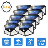 ▬☁○ Newest Solar Lights Outdoor 100 LED Solar Sensor Motion Light 3 Modes Outdoor Solar Wireless Lamp IP65 Waterproof Wall Lights