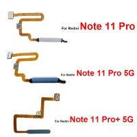 ลายนิ้วมือเซ็นเซอร์ Flex Cable สําหรับ Xiaomi Redmi Note 11 11 Pro 11Pro Plus 4G 5G ลายนิ้วมือ เซนเซอร์ ปุ่มเพาเวอร์ Flex Ribbon Parts