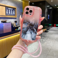 เคส C30S ทาสีแบบไล่ระดับสีสำหรับ Realme C33 C35 C20 C15 C12 5i 2021 Realme5 6i 5วินาทีเคสสายคาดที่คล้องโซ่กันตก