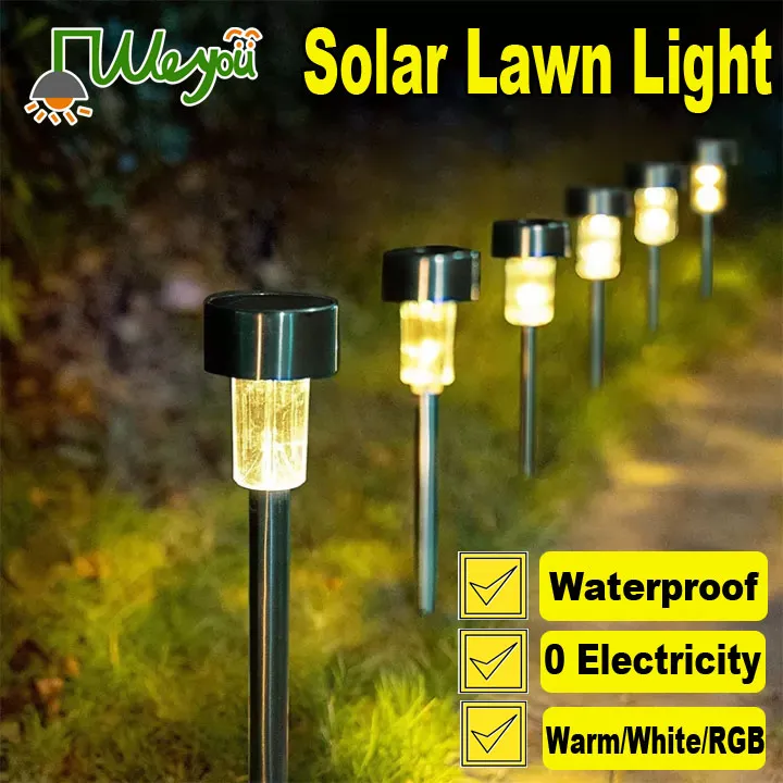 stainless steel solar outdoor lights