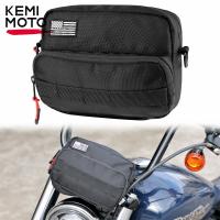 Motorcycle Handlebar Bag Front Storage Bag Universal Motorcycle Bar Bag Black Handlebar Pack for BMW Cruiser Softail Sportsters