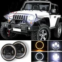 Promotion ไฟหน้ารถจักรยานยนต์ Led 7 นิ้ว สําหรับ Jeep Wrangler ฮาร์เลย์ไฟหน้ากลมไกล พร้อมส่ง ชิ้น ส่วน ไฟ เลี้ ย ว ไฟ เลี้ยว แต่ง ไฟ เลี้ยว msx ไฟ เลี้ยว บัง ลม