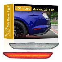 [HOT K] ชุดประกอบเครื่องหมายไฟ LED ด้านข้างหลังเลนส์ใส2ชิ้นสำหรับ Ford Mustang 2015-Up ไฟจอดรถกวาดล้าง