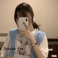 Spades Ace เสื้อครอป เสื้อยืด ชุดเซ็ทผู้หญิง ทันสมัย สไตล์ สบาย ล้ำสมัย A99J58P 38Z230921