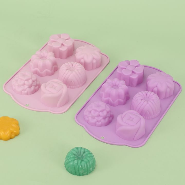 silicone-6-holes-mix-style-flower-rose-cake-ice-cream-chocolate-mold-soap-3d-cupcake-bakeware-baking-dish-cake-pan-muffin-mould