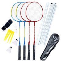 Badminton Set Portable Badminton Combo Set Badminton Net Exercise Sports Tools for Outdoor Beach Lawn