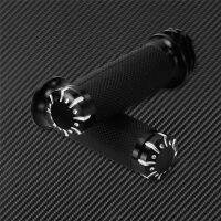 【support】 Ebrahim Auto 1 "25Mm Black Hand Grips Handlebar Grips สำหรับ Harley Sportster 883 1200 XL XR Softail Heritage Breakout Touring Dyna VRSC