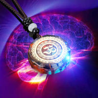 qianhuahou จี้จักระสร้อยคอ Sri Yantra Quantum จี้พลังงานแสงอาทิตย์ Ions Chakra Necklace