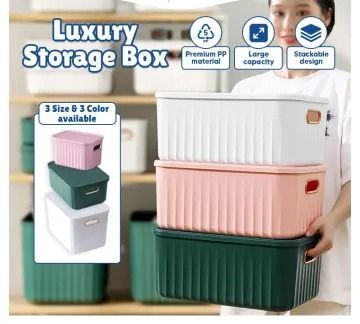 Portable Multi-use Clear Plastic Storage Container Box with Handle