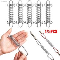 ☄ 1/2/4Pcs Steel Tent Wind Rope Spring Buckle Tent Tensioner Camping Deck Pegs with Carabiner Clips Awning Tightener Fixed Hook