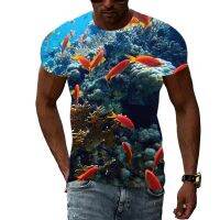 Summer Latest The underwater world graphic t shirts For Men Fashion Casual Creativity Pattern Print T-shirt Hip Hop Trend tshirt