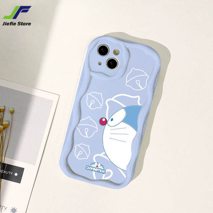 jiefie-ชานมอนิเมะโดราเอมอนน่ารักเคสโทรศัพท์สำหรับ-samsung-s21อัลตร้า-s30อัลตร้า-s22อัลตร้า-s23ขอบลอนอัลตร้าเพลงแมวการ์ตูนป้องกันแรงกระเทือน