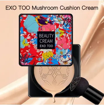 Waterproof Flaw-Less Air Cushion Foundation, Air Cushion Cc Cream Mushroom  Head Foundation, Makeup Foundation Full Coverage, Even Skin Tone Makeup