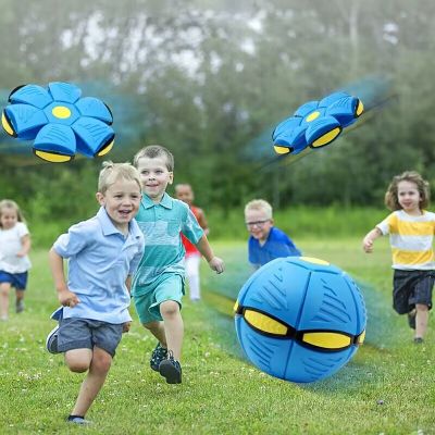 ลูกบอลมายากลจานบิน UFO จานขว้างแบนสำหรับเด็ก,ลูกบอลของเล่นสำหรับเด็กผู้ชายเด็กผู้หญิงและผู้ชายของขวัญของเล่นกีฬากลางแจ้ง