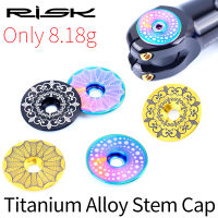 RISK Bicycle Stem Top Cap Headset Cover Titanium Alloy Bolt Road MTB Bike 28.6mm 1 18" Front Fork Head Tube Superlight Ti Screw