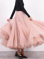 【CC】♙┋  2023 New In Tulle Skirt Waist Multi-Layer Puffy Pink Evening Going Out Wearing Ankle-Length