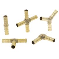 Brass Barb Pipe Fitting 2 3 4 way connector For 4mm 5mm 6mm 8mm 10mm 12mm 16mm 19mm hose copper Pagoda Water Tube Fittings Pipe Fittings Accessories