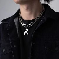 Unisex Hip-hop Buckle Chain Men Unusual Choker Necklaces Trend Y2K Jewelry