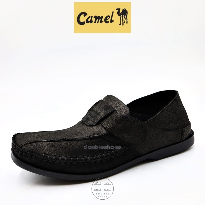 camel-รองเท้าคัทชูพับส้นได้-หนังแท้-หนังลายช้าง-เย็บพื้น-รุ่น-cm121-ไซส์-40-45