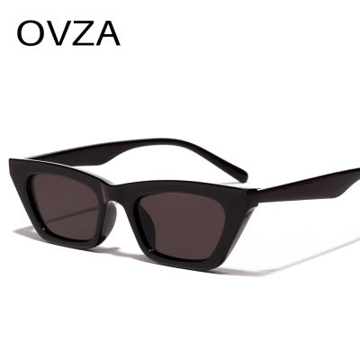OVZA สี่เหลี่ยมผืนผ้าแว่นกันแดดผู้หญิงเสื้อผ้าแบรนด์2022แฟชั่นสีดำอาทิตย์แว่นตาสำหรับบุรุษป้องกันรังสียูวีแว่นตา S1001