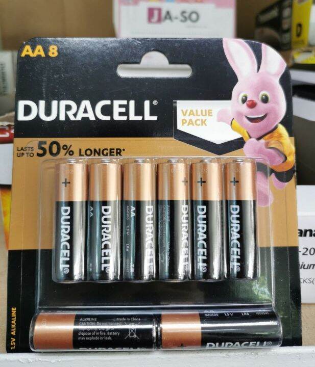 Duracell AA Alkaline Battery ของแท้ Duracell AApack 8 ก้อน รับประกัน