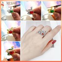 YESHE DIY เครื่องมือถัก ปรับได้ นกยูง คู่มือเส้นด้าย ปลอกมือ อุปกรณ์เย็บผ้า ห่วงถัก แหวนถัก แหวนเปิด