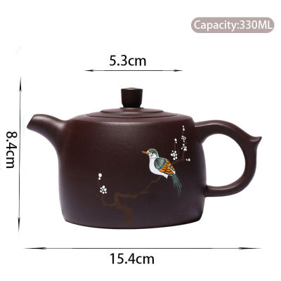 330ml Authentic Yixing Purple Clay Teapot Raw Ore Zhu Mud Jinglan Tea Pot Zisha Filter Beauty Kettle Home Tea Set Accessories