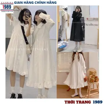 Váy Babydoll Dáng Dài Đầm Maxi Nữ Tay Phồng Vải Xốp Màu Trắng Đen Đi Biển    Hazomicom  Mua Sắm Trực Tuyến Số 1 Việt Nam