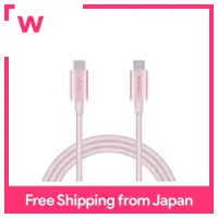 ELECOM USB cable TypeC to TypeC PowerDelivery compatible [High-speed charging at max. 3A] Semi-durable USB2.0 certified product 1.0m Pink MPA-CCPS10PNPN