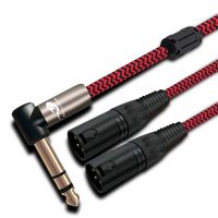 AA 1/4 Inch TRS 6.35Mm To Dual XLR Male Audio  For Microphone DV Camera Camcorder Stereo  Y Splitter Shielded Cords