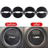 【hot】 4PCS/Set Carbon Car Air Conditioner Outlet Stickers Protection Decal Vinyl Decoration Mondeo MK3 Accessories