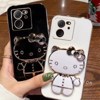 Phone Case เคส Xiaomi 13T Xiaomi13T Pro 5G สีลูกกวาดน่ารัก Hellokitty ตัวยึดกระจกเคสโทรศัพท์ฝาครอบป้องกันเลนส์แบบนิ่มพร้อมฟังก์ชั่นการดูดด้วยแม่เหล็ก2023