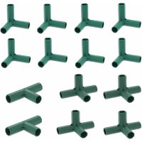 14Pcs Greenhouse Frame Connector PVC Fitting 3 Types Stable Support Garden Frame Canes Connector Garden Tool